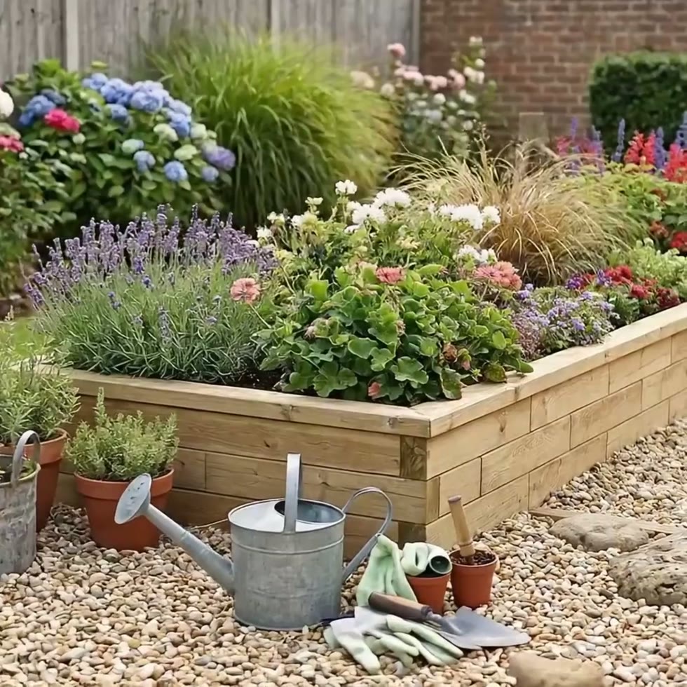 Jardinera elevada rectangular extragrande / 600 x 150 x 35 cm