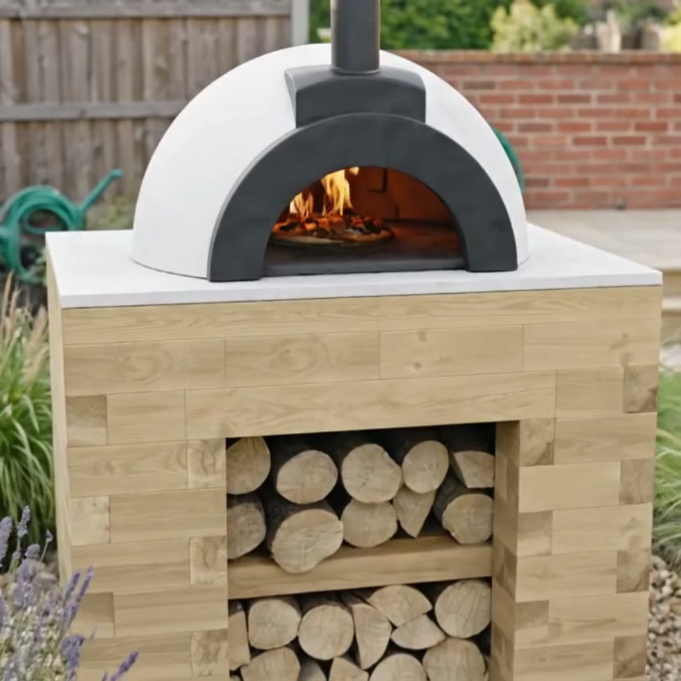 Mesa para horno de pizza de jardín / 120 x 90 x 95 cm