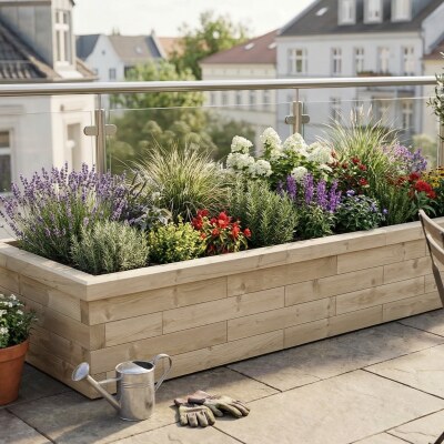 Huerto elevado para cocina / 2,625 x 0,9 x 0,45 m