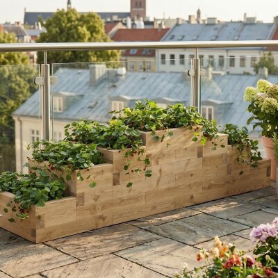 Jardinera Torre de Fresas / 3 x 0,75 x 0,65 m