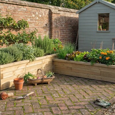 Jardinera de patio / 3,75 x 3,75 x 0,65 m
