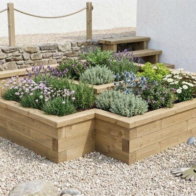 Jardinera elevada Urban Corner / 150 x 150 x 55,0 cm