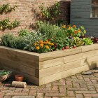 Jardinera elevada rectangular corta / 150 x 112,5 x 35 cm