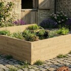 Estanque elevado grande con esquinas para jardineras / 187,5 x 187,5 x 65 cm