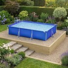Base para piscina elevada con pendientes / 412,5 x 412,5 x 65 cm