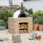 Mesa para horno de pizza de jardín / 120 x 90 x 95 cm