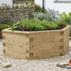 Jardinera elevada hexagonal alta / 2,14 x 1,14 x 0,75 m