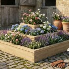 Jardinera piramidal / 2,25 x 2,25 x 0,95 m
