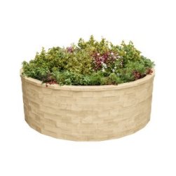 Circular jardineras de madera