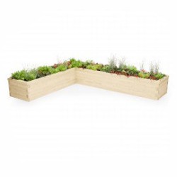 En forma de «L» jardineras de madera
