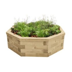 Octógono jardineras de madera