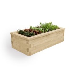 Rectangular jardineras de madera