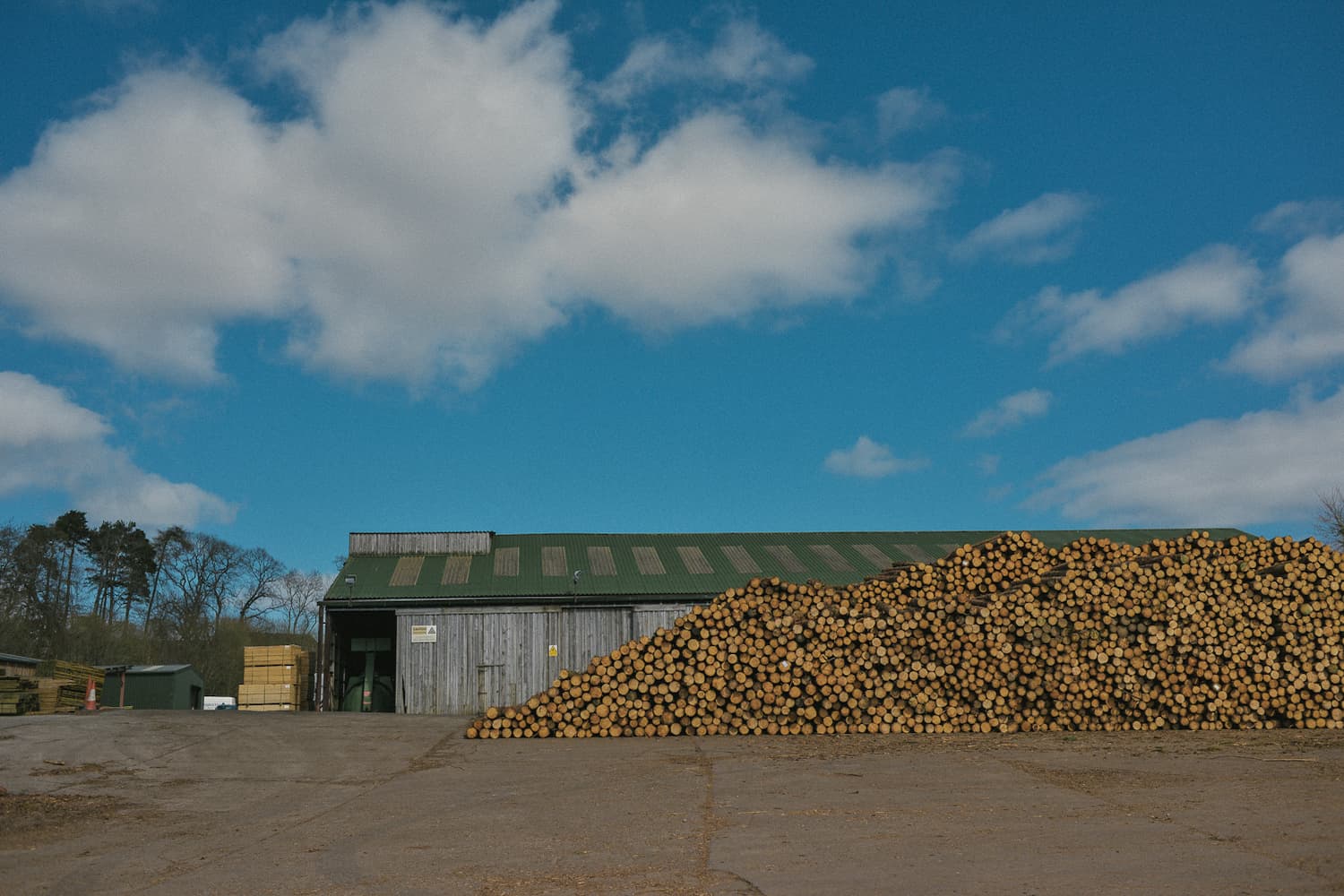 Stack of timber at our sawmill Stack of timber at our sawmill