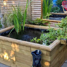 ideas para estanques de jardín woodblocx