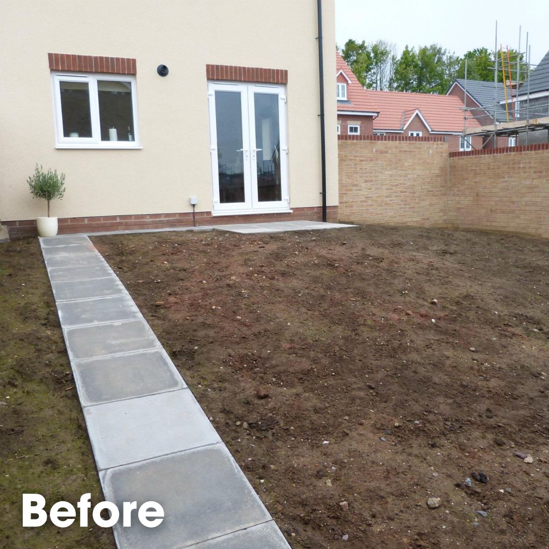 Sloped new build garden Sloped new build garden