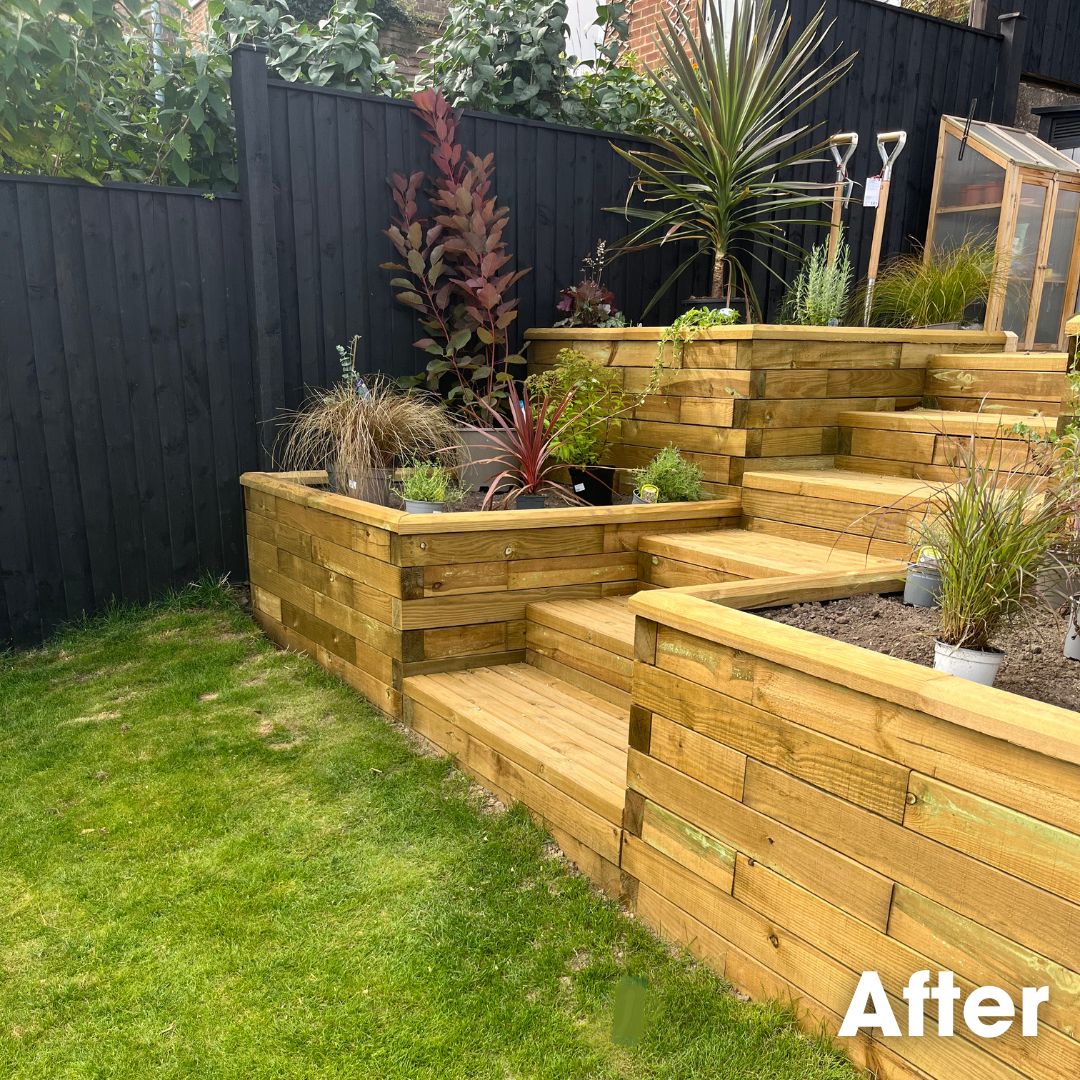 WoodBlocX retaing wall and steps-1 WoodBlocX retaining wall and steps