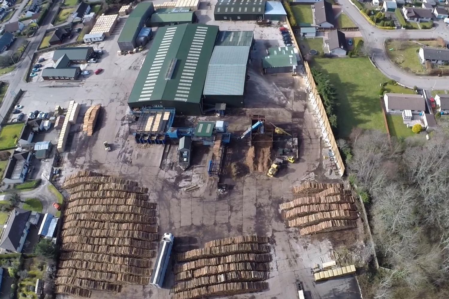 Munro Sawmill aerial view Munro Sawmill aerial view