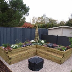 L shape planter bench L shape planter bench